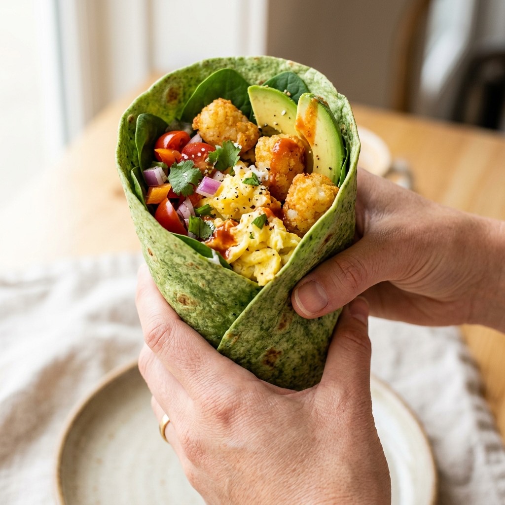 Hatch Kitchen wrap, sliced and stacked