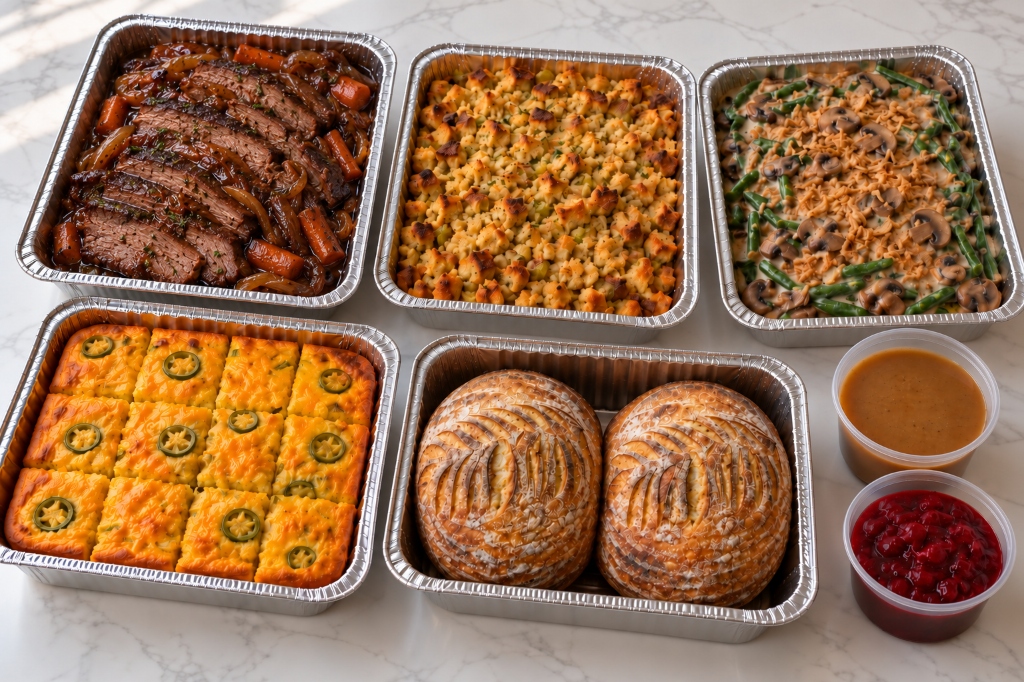 Wine braised brisket family meal