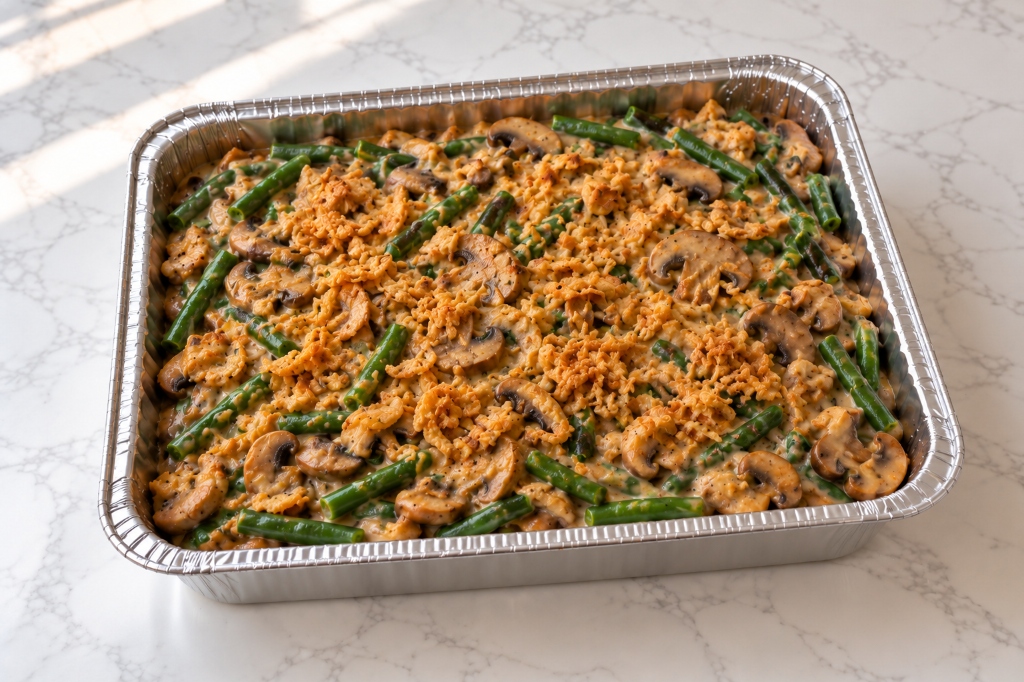 Green bean and mushroom casserole