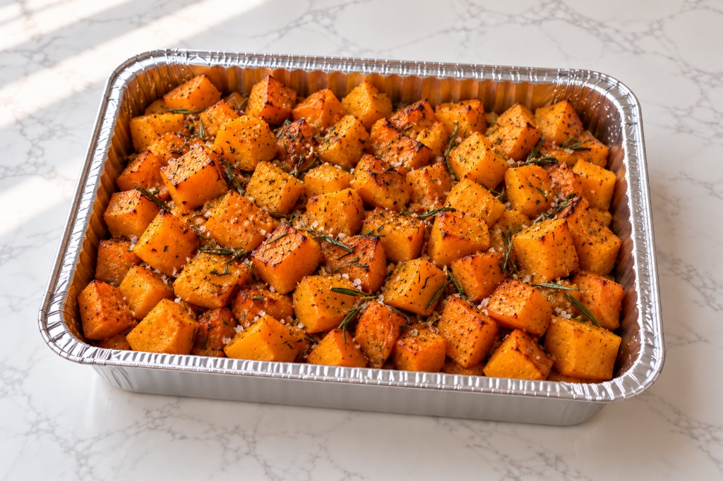 Steam roasted butternut squash